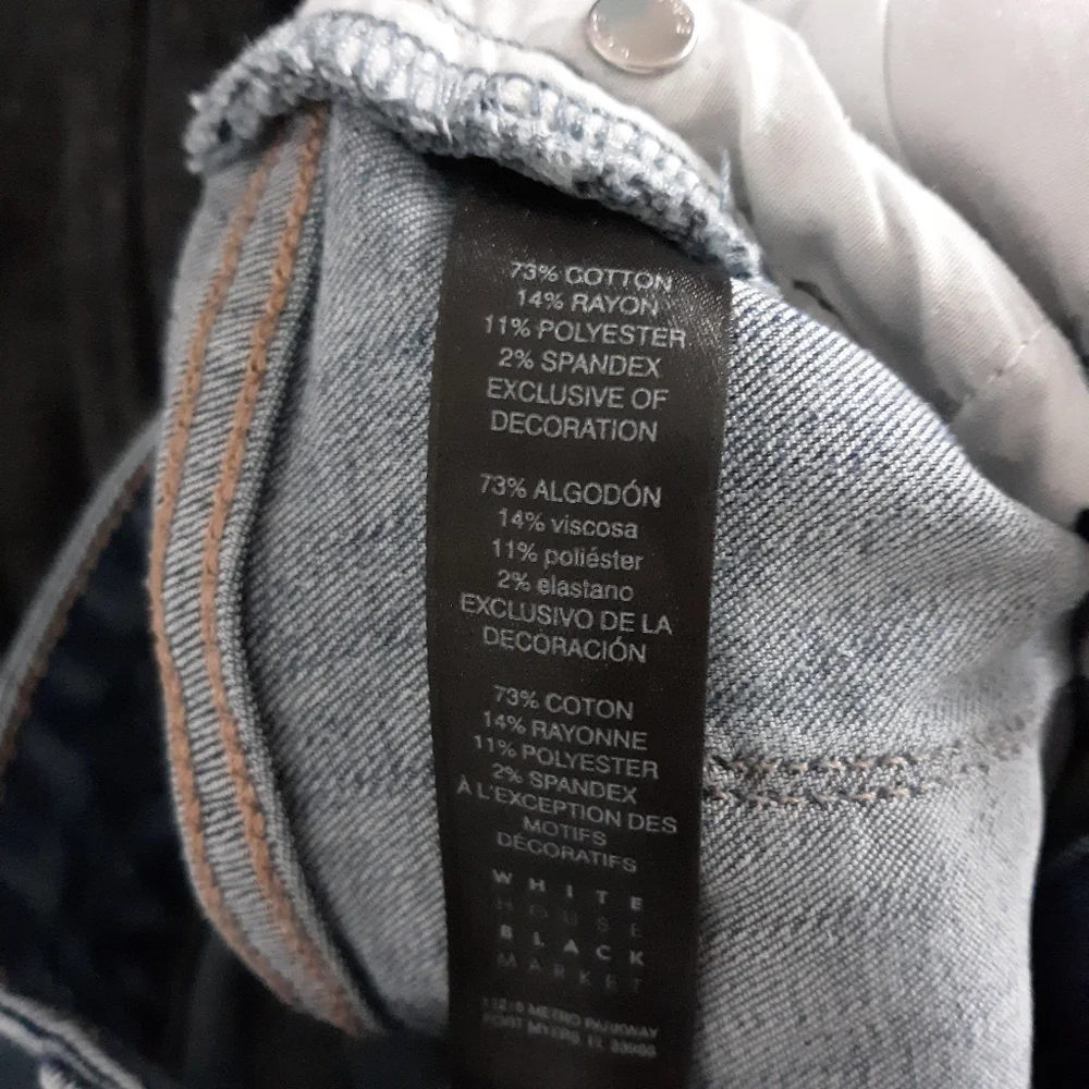 WHBM Slim Embroidered Crop Jeans - Picture 9 of 10